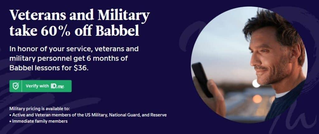 babbel military discount