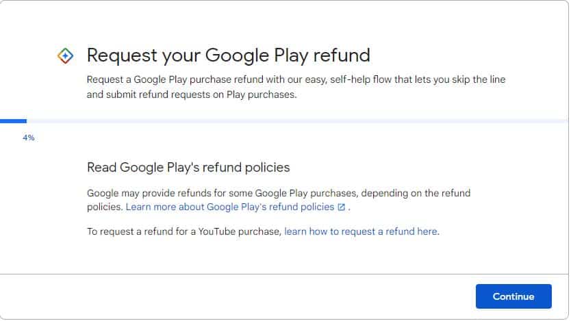 get a refund from HelloTalk via Google Play