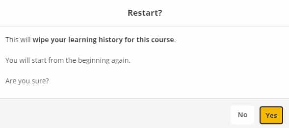 restart memrise course