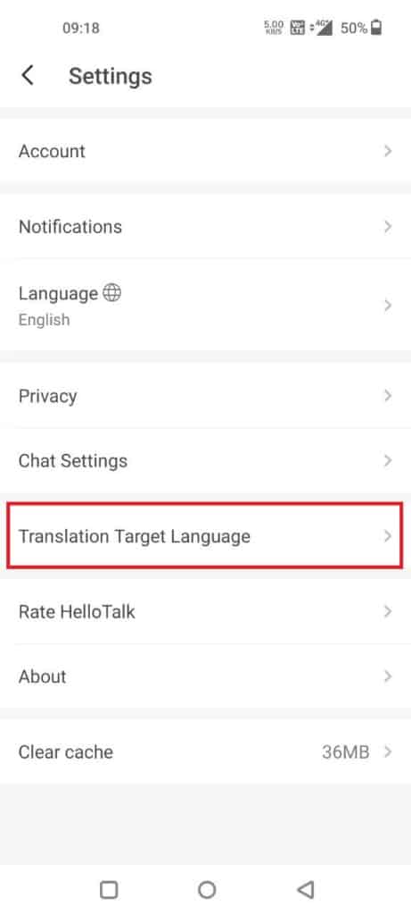 target translation language