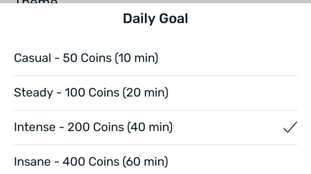 create goal inside lingq app