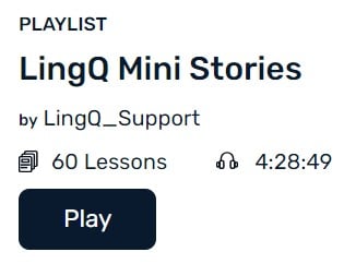 lingq audio contents as mini stories
