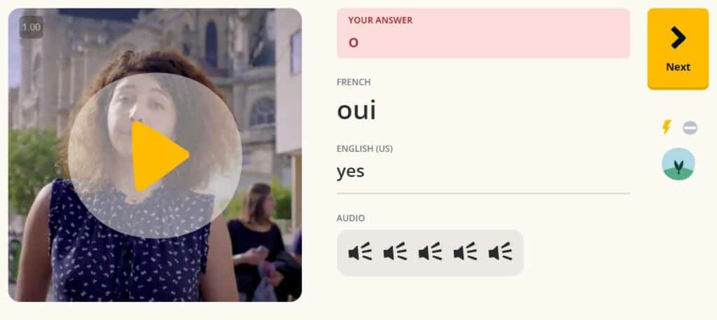 memrise first lesson