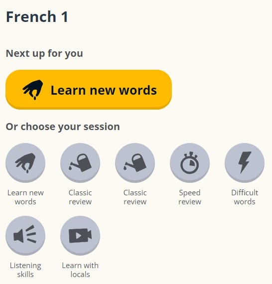 memrise french course overview
